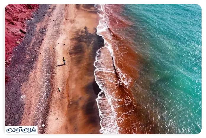 Red Beach is one of the places of ierest around the valley of the statues in Qeshm