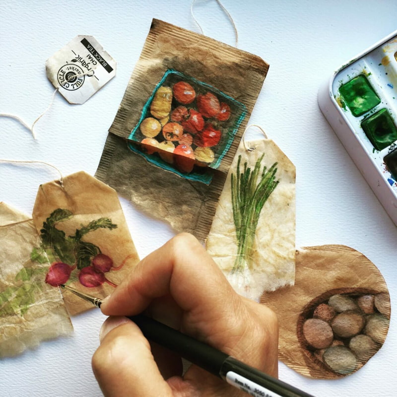 The paiing of the vegetables on the tag