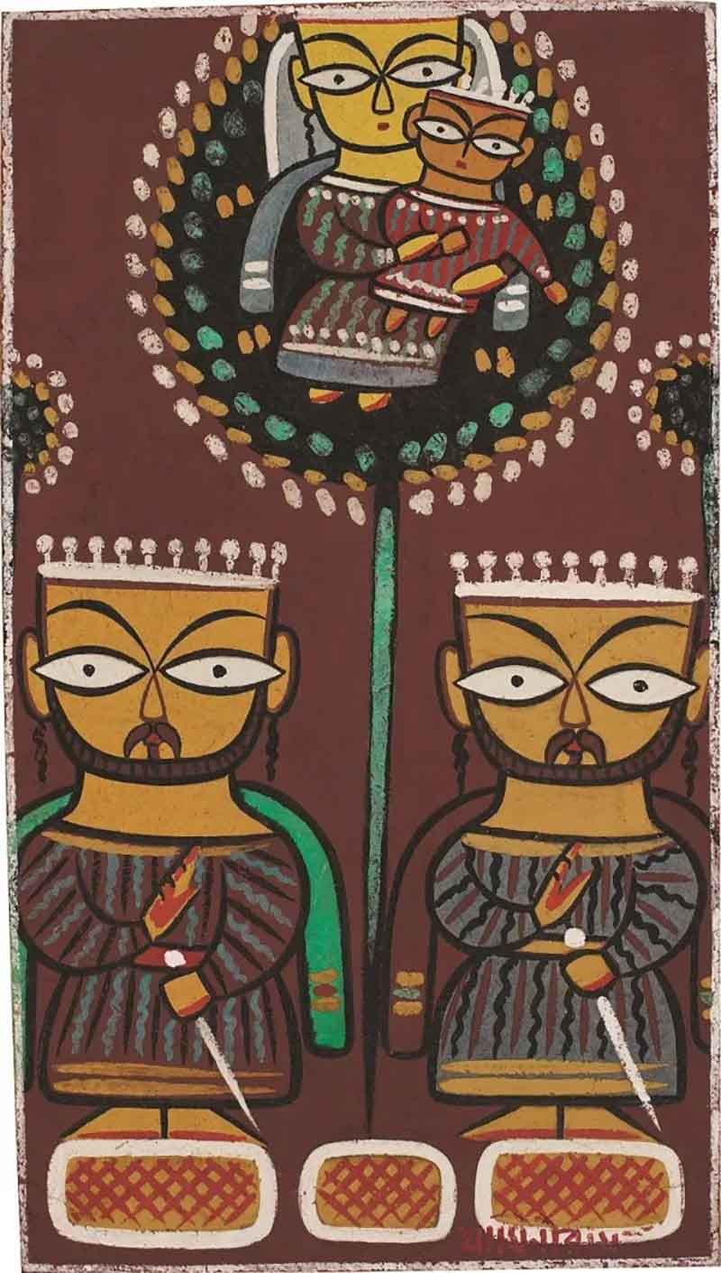Paiing of the birth of Jesus (PBUH); Image source: bbc; Illustrator Name: Jamini Roy