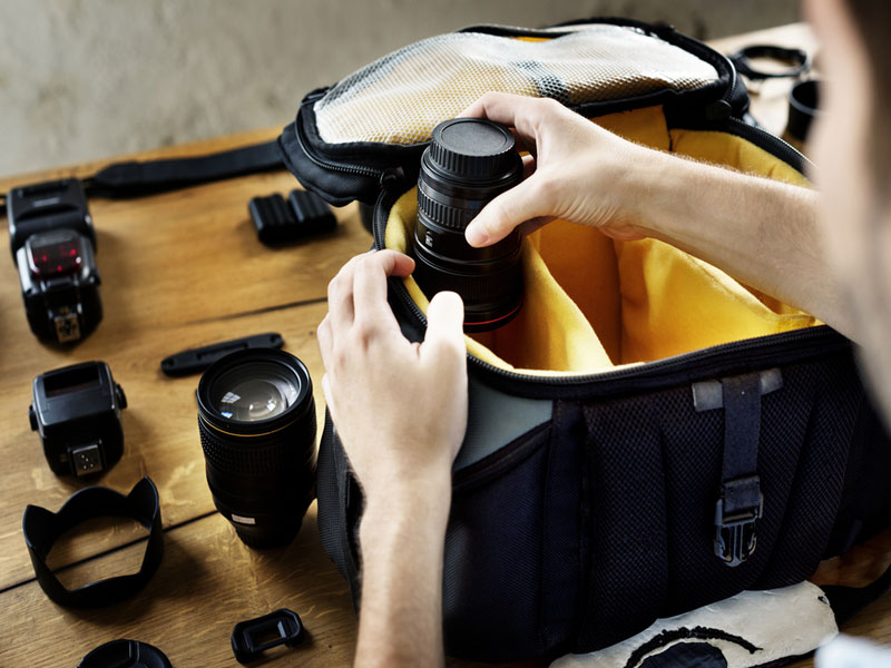 camera bag and equipme; Photo source: mahancamera.com. Photographer: Unknown