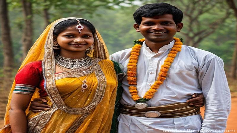 Traditional Indian clothing in the state of Odysa (ODISA)
