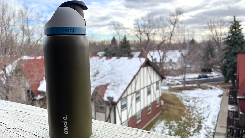 Owola brand water bottle. Source: AMP.CNN.COM website; Photographer: Unknown