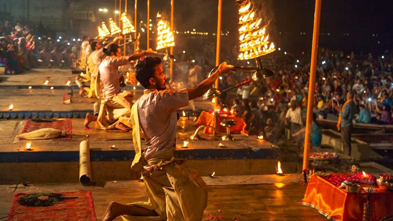 Visit the Dashashwamedh Ghat on a trip to Varnasi