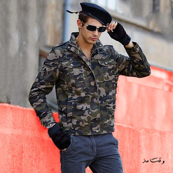 Men's military style and style with hats and gloves 