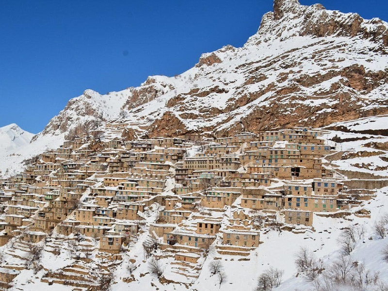 Oraman area in snow wier; Photo Source: irandoostan.com. Photographer: Unknown