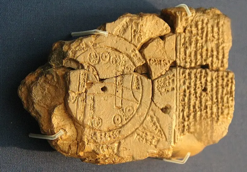 Babylonian map tablet from Mesopotamia; Source: Wikimedia; Photographer: Gary Todd