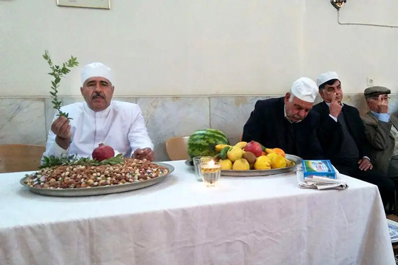 Bahmangan celebration in Ahrestan fire temple; Photo source: berasad.com; Photographer: Unknown
