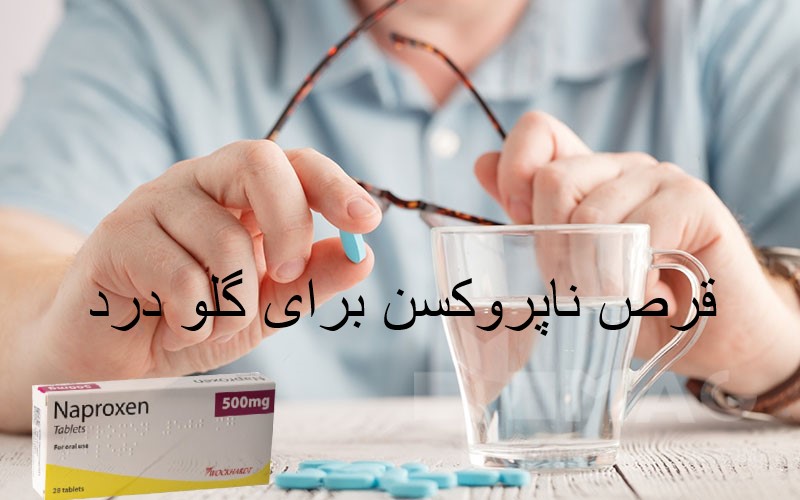 Naproxen tablets for sore throat