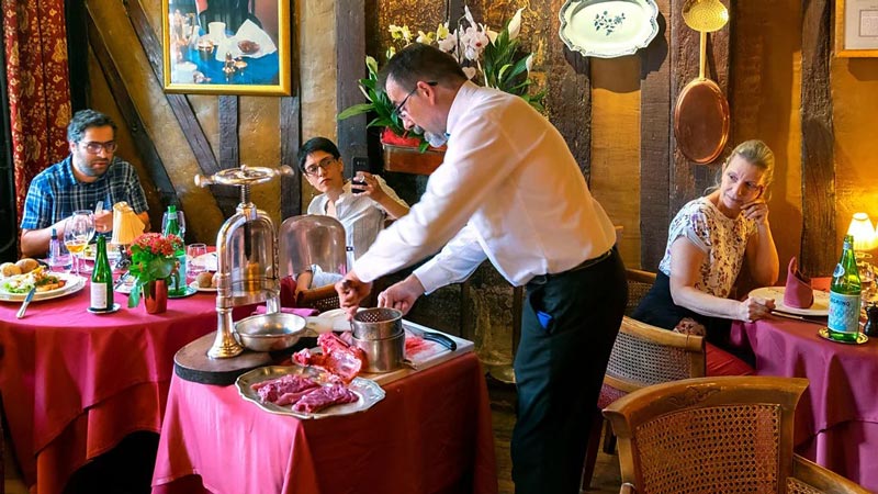 Served French Pressed Duck at the table; Photo source: BBC; Photographer: Unknown