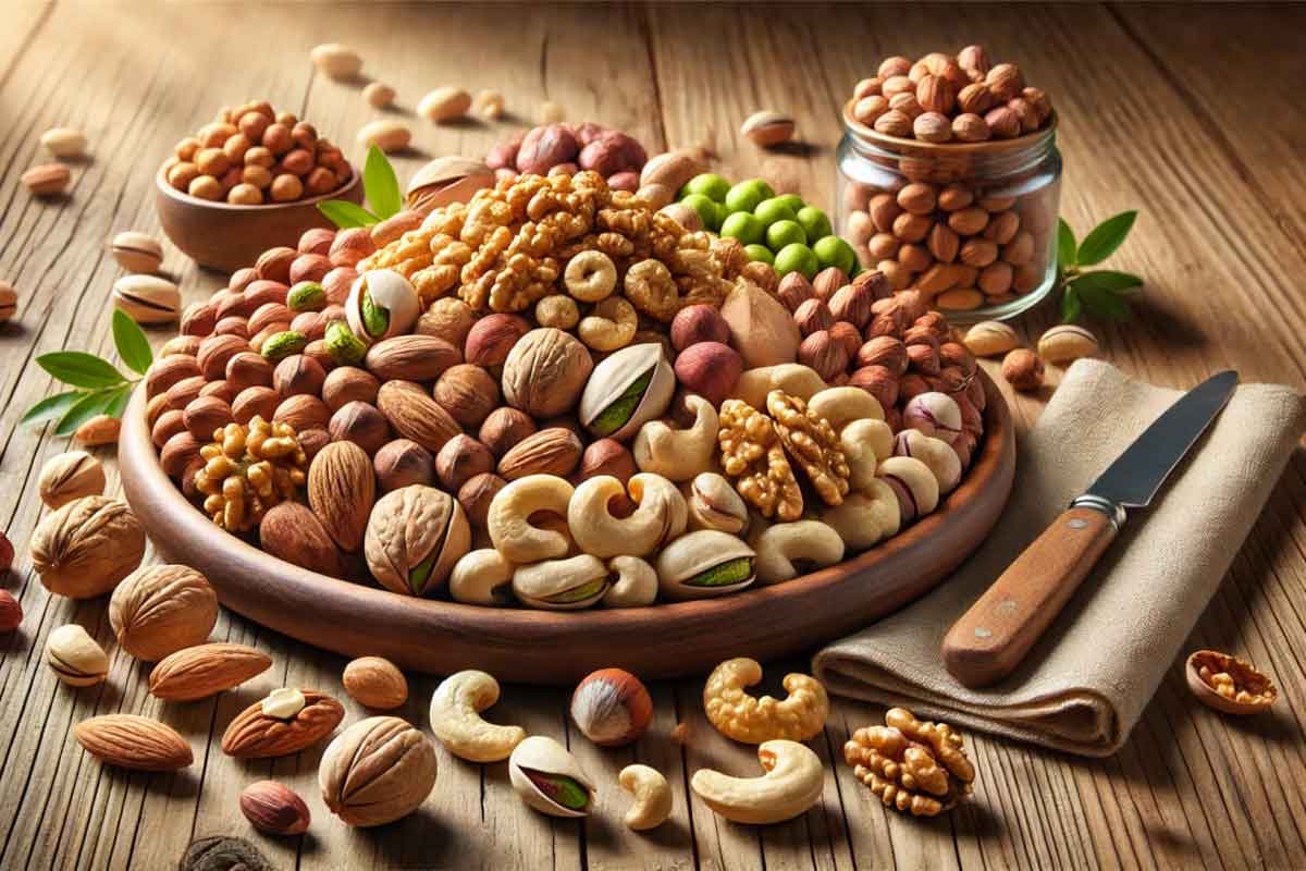 Nuts with calcium