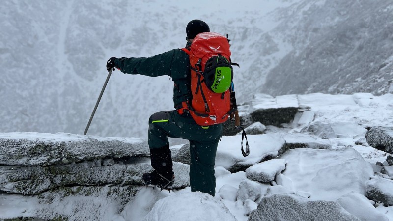 The hiking backpack in the snow. Source: Northeastalpinestart.com; Photographer: Unknown