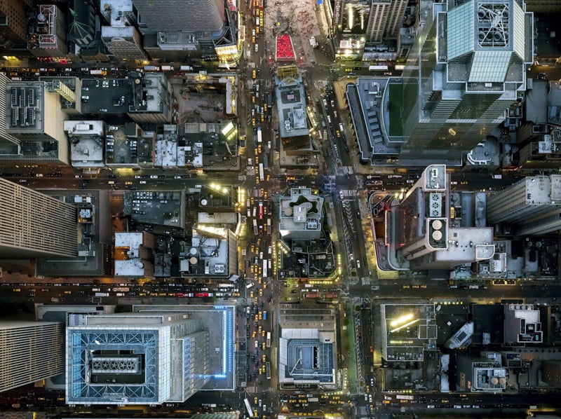 Aerial photo of New York City Structures