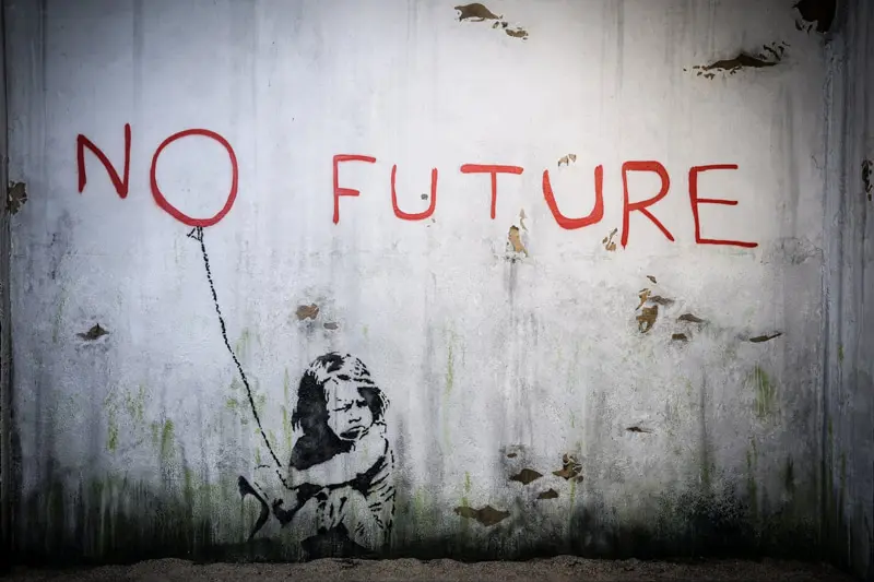 Paiing an unknown future of children; Banksy's effect