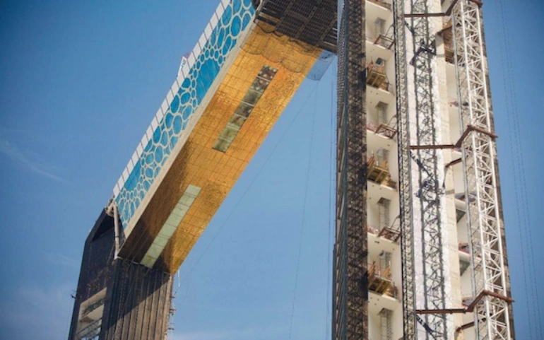 Dubai frame map and architecture