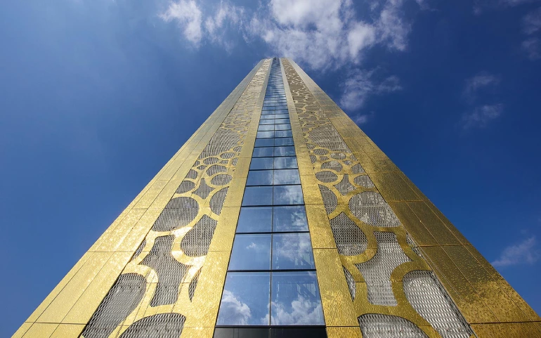 Dubai frame map and architecture