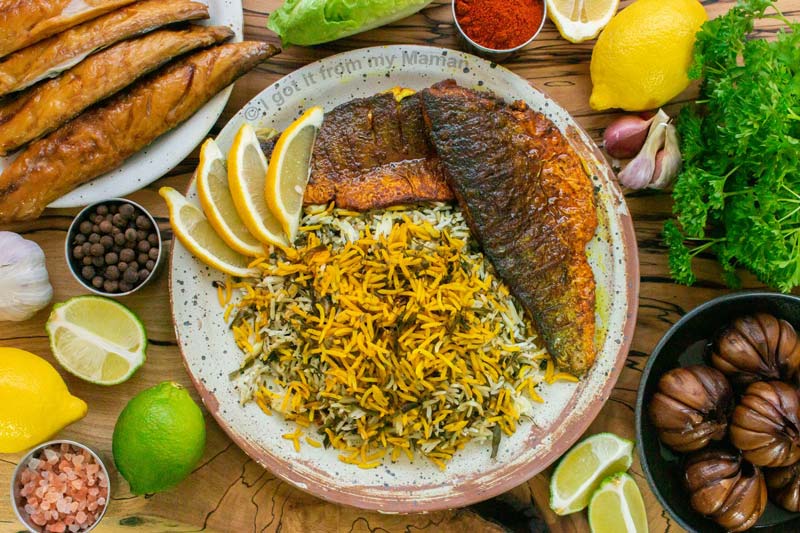 Polo Vegetable with Fish and Fresh Garlic and Lemon; Photo Source: Hamisharafi.com; Photographer: Unknown