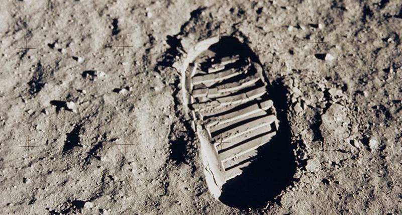 Human footpri on the moon, Photo Source: RMG.co.uk, Photographer: Unknown