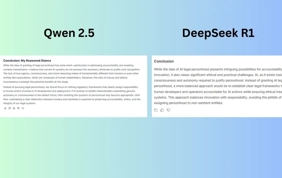Ability to argue in comparison of Deepseek and QWen