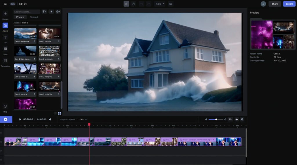 Edit video with artificial ielligence runway 