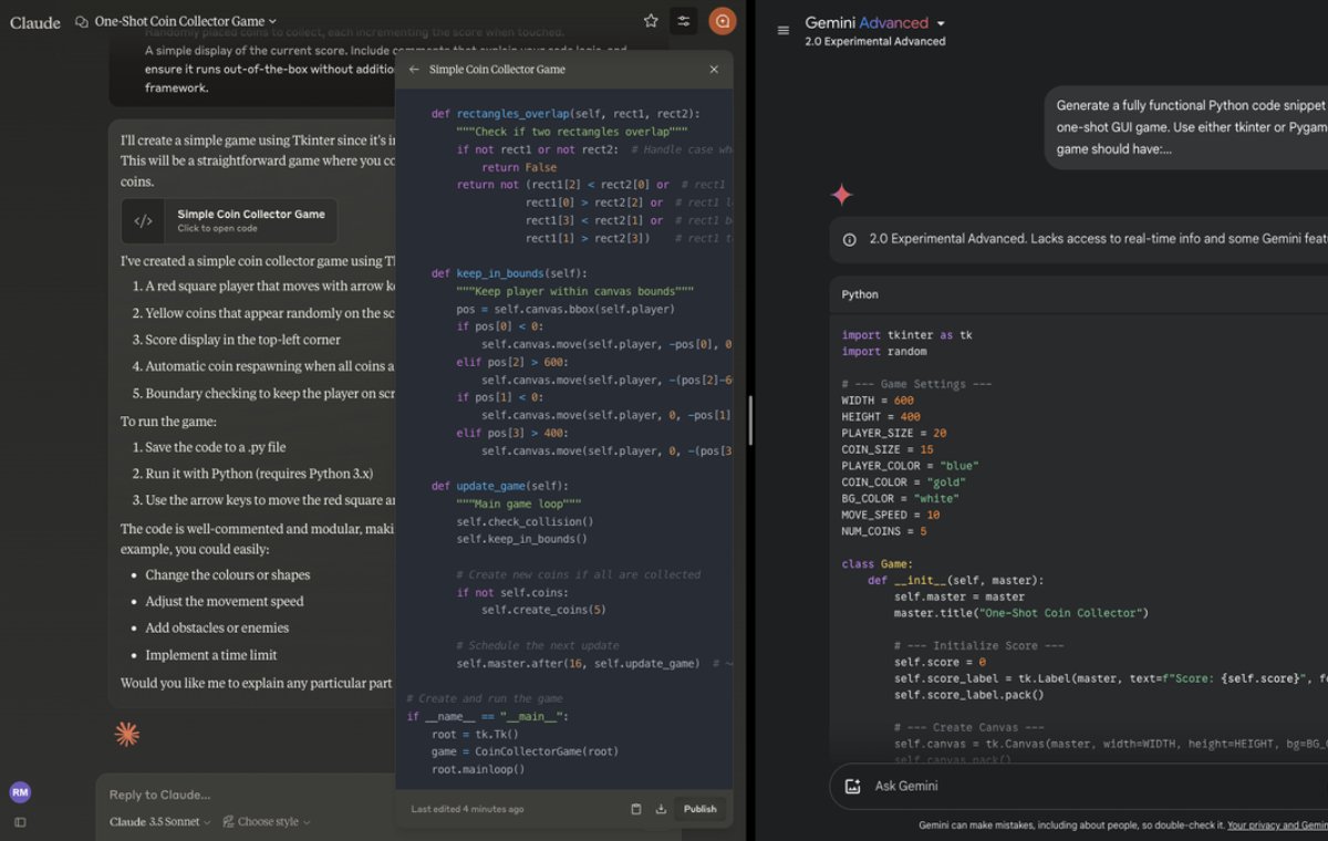 Comparison of artificial ielligence in coding