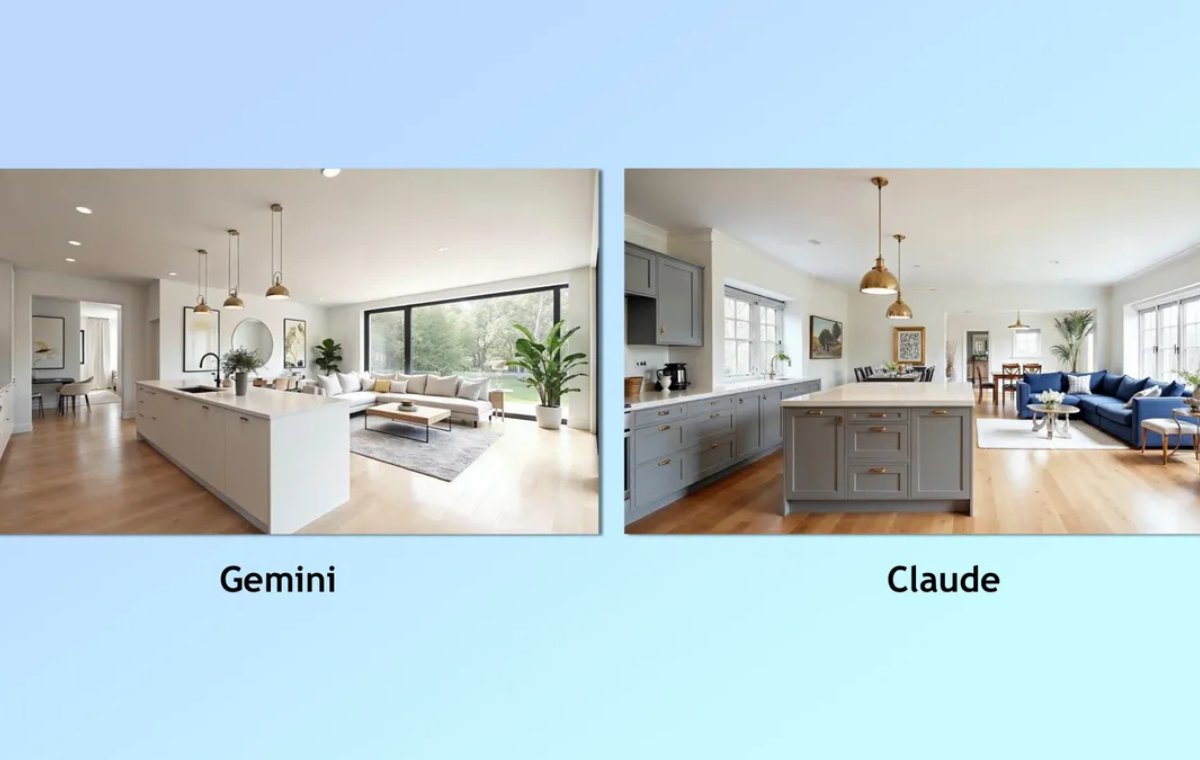 Comparison of two images produced by artificial ielligence for planning