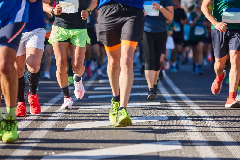 Runners in the marathon; Photo Source: Onepeloton.com. Photographer: Unknown