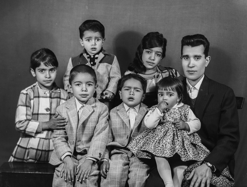 Father and children in ancie Iran
