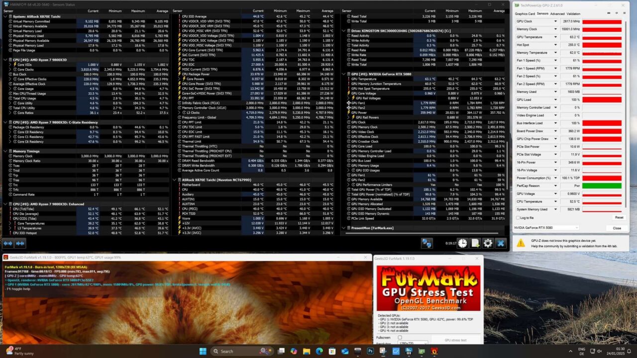 RTX 5080 Graphics Card Test and Sound