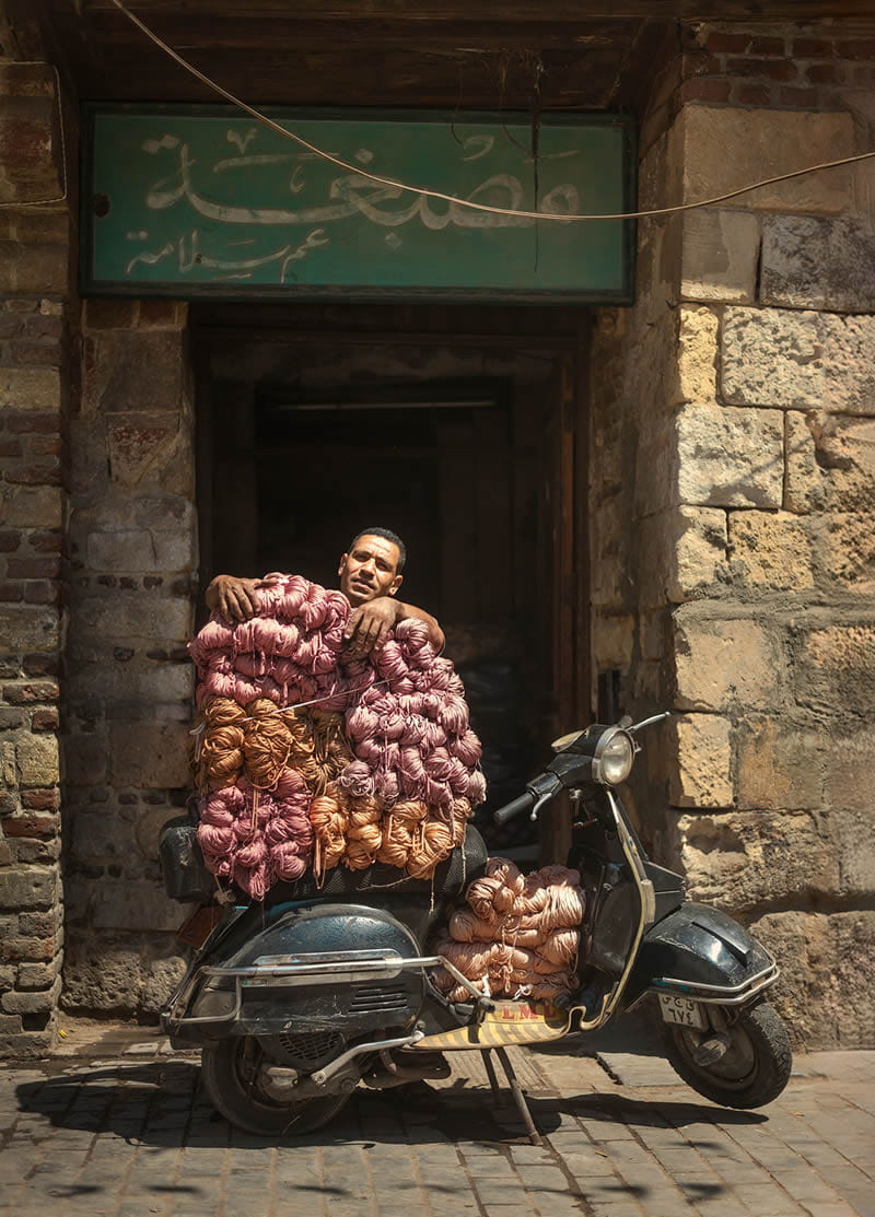Yarn motor on the streets of Cairo