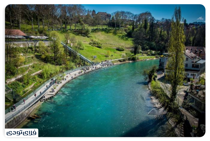River R from the sights of Bern