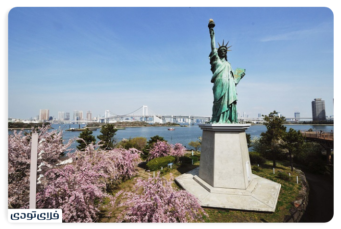 Spectacular places of Tokyo | City of Anime Technology and Cherry Blossom Odiba Beach Park