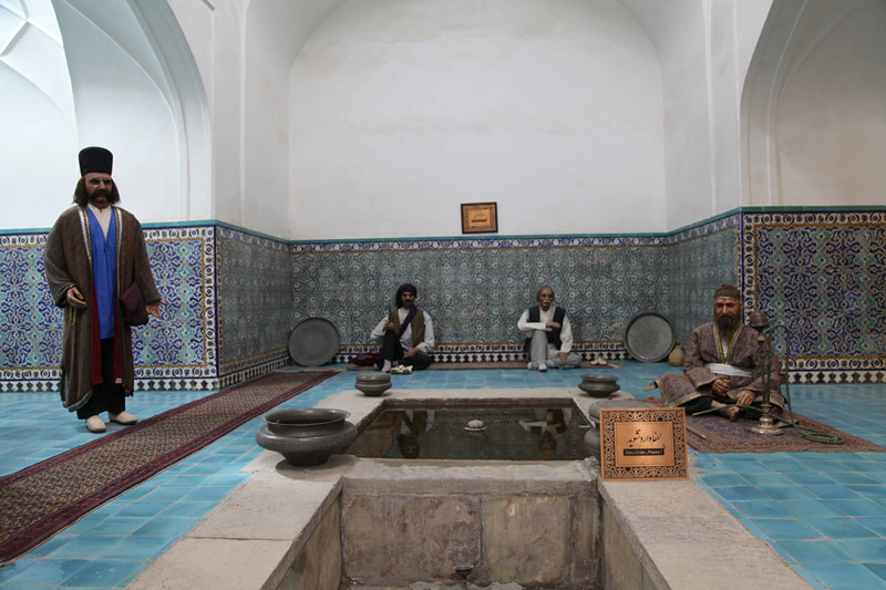 Wax sculptures in Ganjali Khan Kerman bath; Photographer: Mohammad Shojaee
