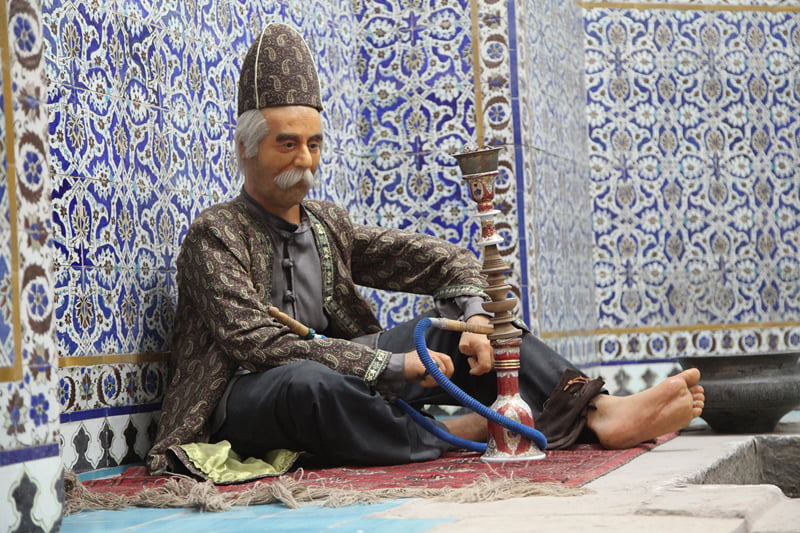 A sculpture in the bathroom in Ganjali Khan Kerman; Photographer: Mohammad Shojaee