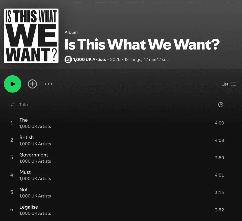 Artists' album in protest of artificial ielligence