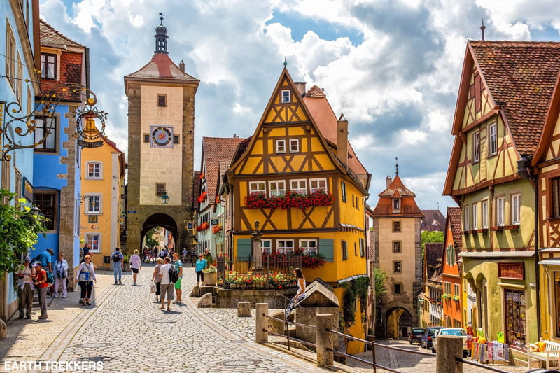 An old city with wooden houses in Bavaria or Bayern in Germany