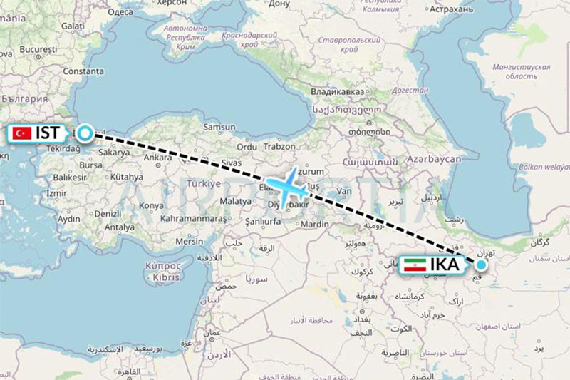 Professional Survey of Istanbul Flight Offshore to Tehran