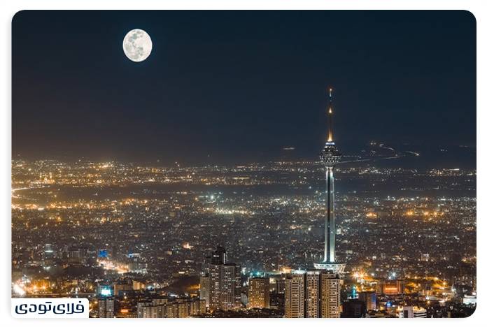 Spectacular places in Tehran at night