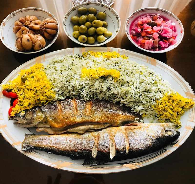 Vegetable Polo with Eid Norouz Fish, Photo Source: IMNA.IR, Unknown Photographer