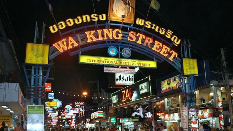 Walking Street Pattaya's Walking Street; Nights full of light and energy