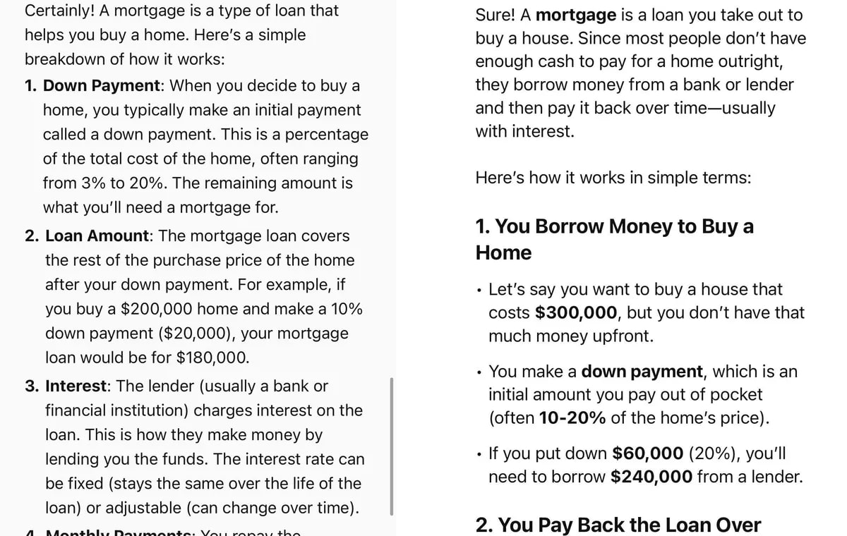 Understanding Mortgage Function in Artificial Ielligence LE CHAT AND CHATGPT
