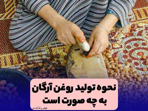 To produce argan oil, argan fruit is opened with stone and the pulp is removed