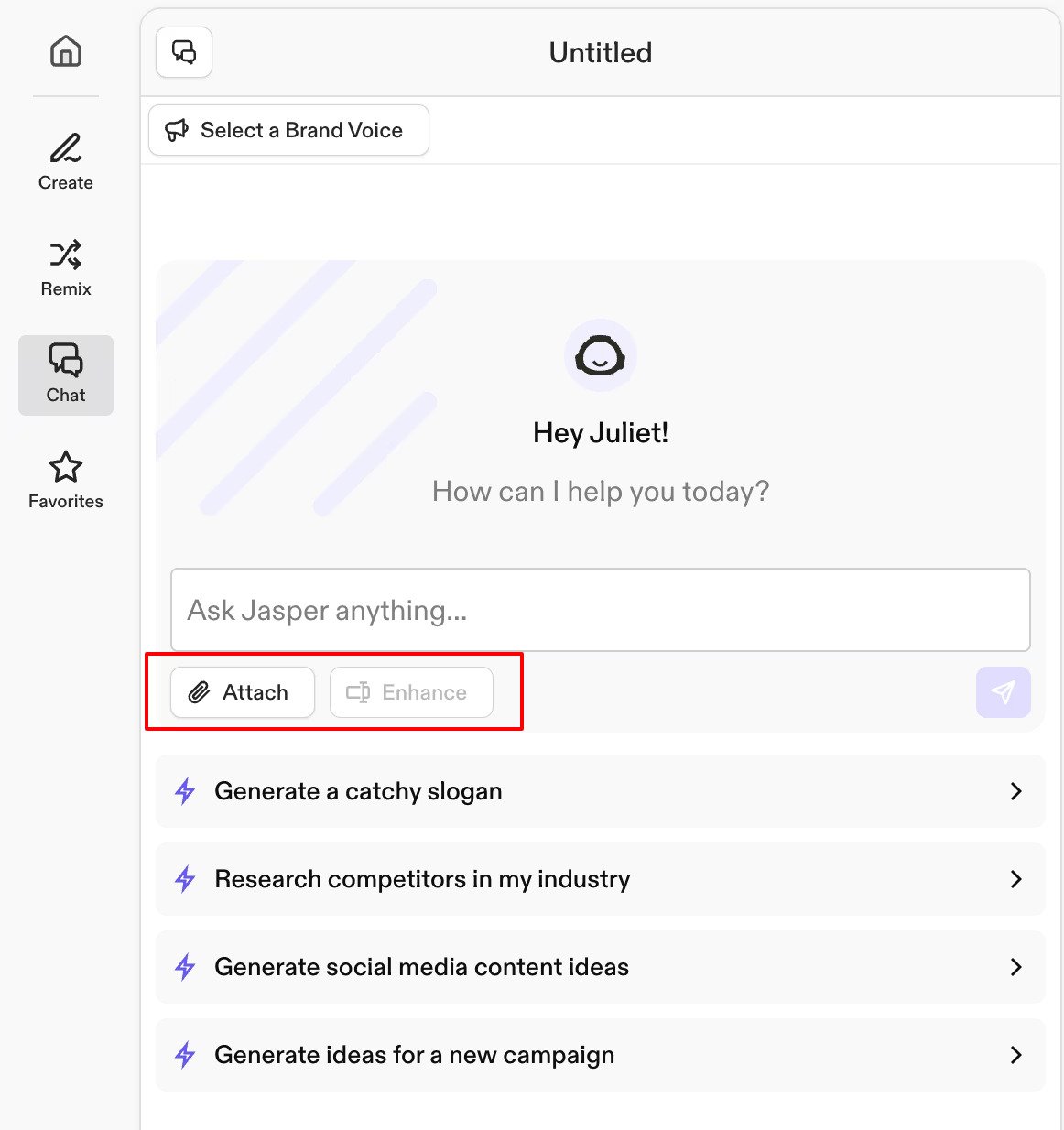 Chat Chat with Jasper's Artificial Ielligence