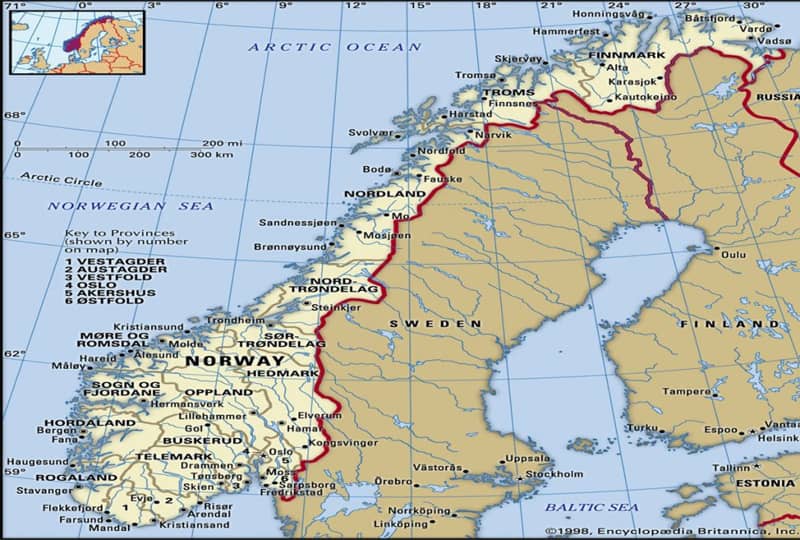 Norway's geographical location