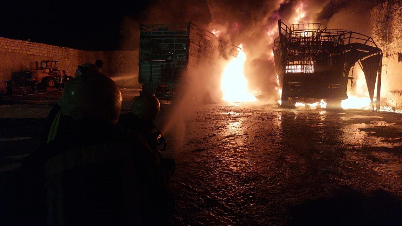 Widespread fire near Syria's Aleppo Airport+ Pictures
