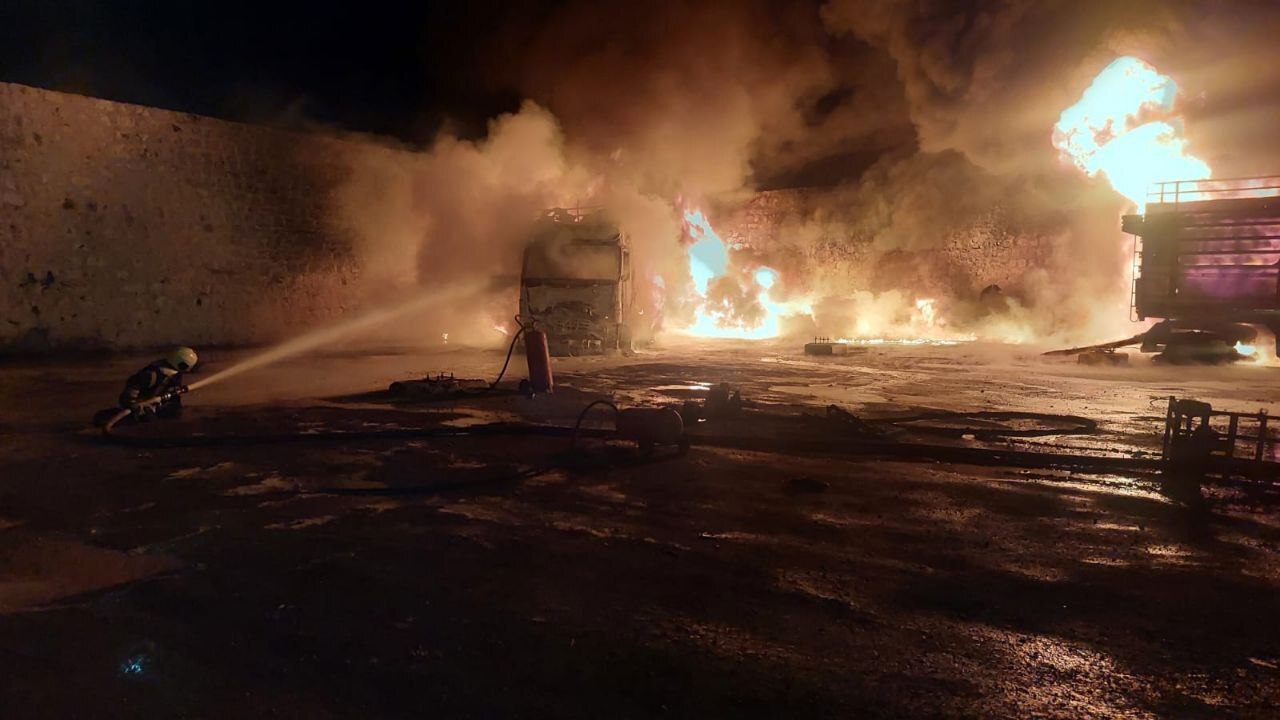 Widespread fire near Syria's Aleppo Airport+ Pictures