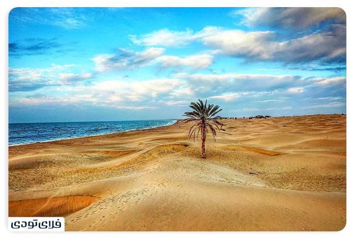 Travel to the Beach of Chabahar Desert and sea confluence Chabahar Beach