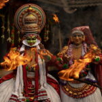 Indian men with special ritual makeup and jewelry