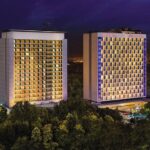 Buildings of Parsian Esteghlal at night; Photo Source: Booking.ir; Photographer: Unknown