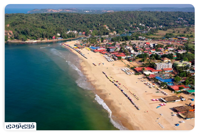 Baga Beach of the sights of Goa India