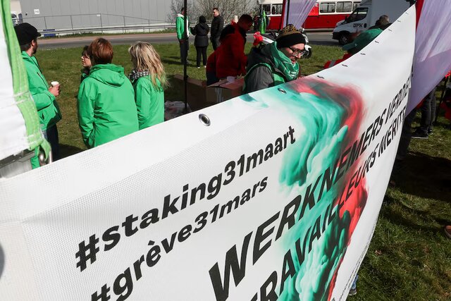 Global strike in Belgium
